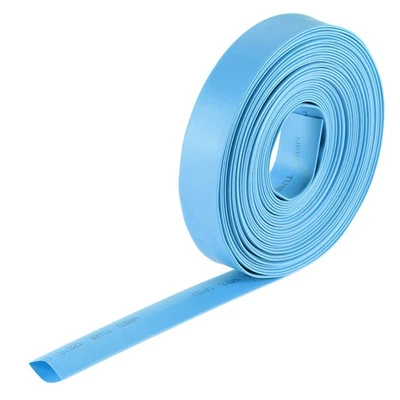 Schrumpfschlauch 12mm Drm. 20mm flache Breite 2:1 Verhältnis Kabelhülse 7m Blau - Bild 1 von 4