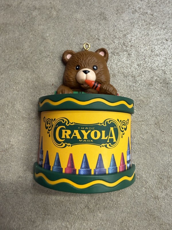 Crayola Crayons Teddy Bear Christmas Ornament 1992 © Binney & Smith Inc.