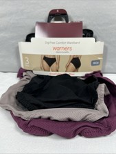 Warner's womens Allover Breathable Hi-cut Panty Small Amaranth / Mink / Black