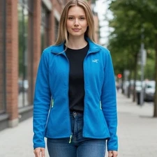 "ARCTERYX" Womens Full Zip Fleece Polartec SZ L Jogger  Gym Yoga Jacket Running 