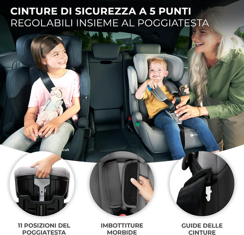 Kinderkraft COMFORT up I-SIZE 76-150 Cm Seggiolino Auto 9-36 Kg, Poggiatesta Reg - Foto 6 di 12