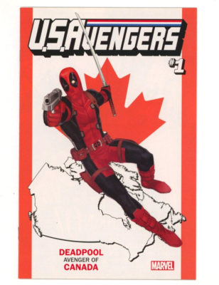 Marvel Comics U.S. AVENGERS #1 DEADPOOL Canada Variant Cover