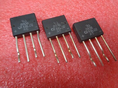 3 x KBL02 GENERAL INSTRUMENTS BRÜCKENGLEICHRICHTER 1PHASIG 200V 4A UKINSTOCK