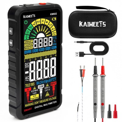 KAIWEETS Smart Multimeter Rechargeable Electrical Tester with Auto Ranging Di...