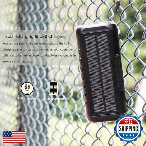 Altavoz Solar Bluetooth Portátil Inalámbrico, Tiempo de Reproducción 50H con Sonido Estéreo HD, - Imagen 3 de 5