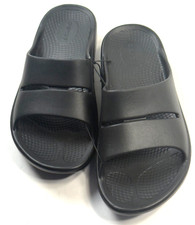 OOFOS OOahh Slide Sandal Unisex Matt Black M-8 W-10