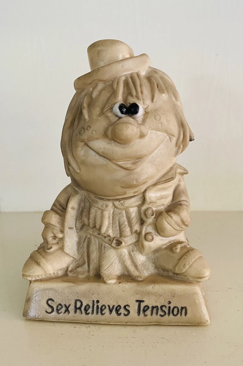 Vintage 1969 Russ Berrie & Co. Sex Relieves Tension 4.5 Statue Figurine  | eBay