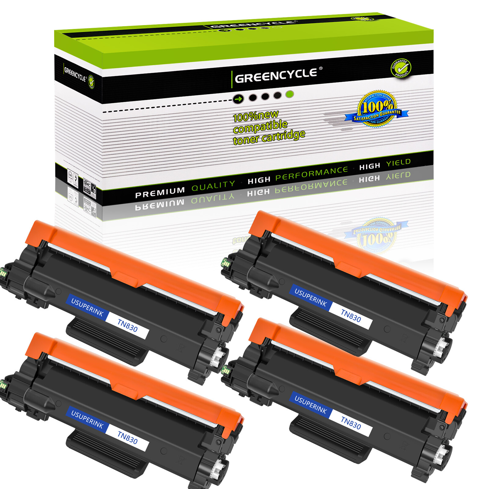 4× TN830 Toner Cartridge for Brother TN830xl MFC-L2980DW DCP-L2640DW MFC-L2900DW