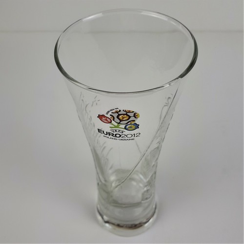 RARE COLLECTABLE CARLSBERG UEFA CUP EURO 2012 POLAND-UKRAINE 330ML BEER GLASS - Picture 4 of 4