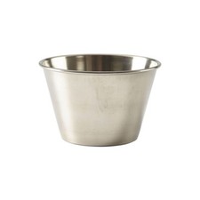 Case of 24 Stainless Steel Ramekin Smooth Plain 8oz /227ml Ration Sauce Pot