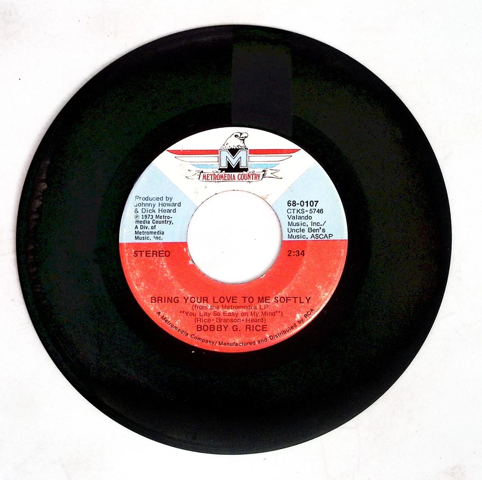 BOBBY G. RICE – YOU GIVE ME YOU / BRING YOUR LOVE TO ME SOFTLY VINYL 45 80-59 Foto 2 de 3