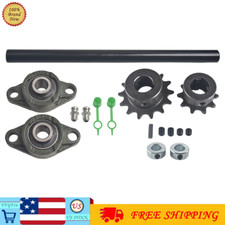 5/8"X10" 35Chain Jackshaft Sprockets with UCFL203 Pillow Block Bearings