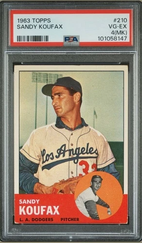 1963 Topps - Sandy Koufax #210 PSA 4(MK) HOF