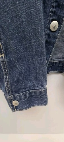 Gymboree Girl's Dark Blue Denim Jean Jacket Button Up Pockets M (7-8) Worn Once - Picture 5 of 10
