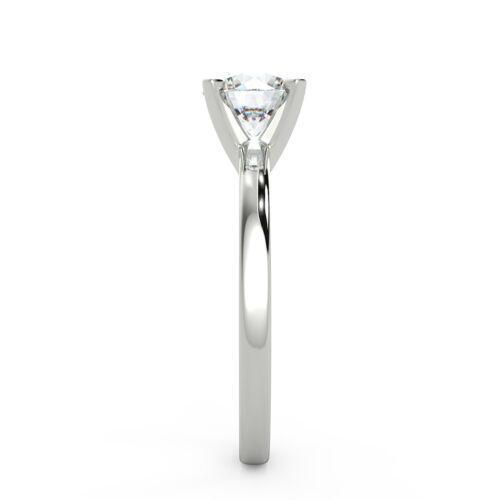 1.16 Ct Round Cut VVS2/E Solitaire Diamond Engagement Ring 14K White Gold - Picture 5 of 6