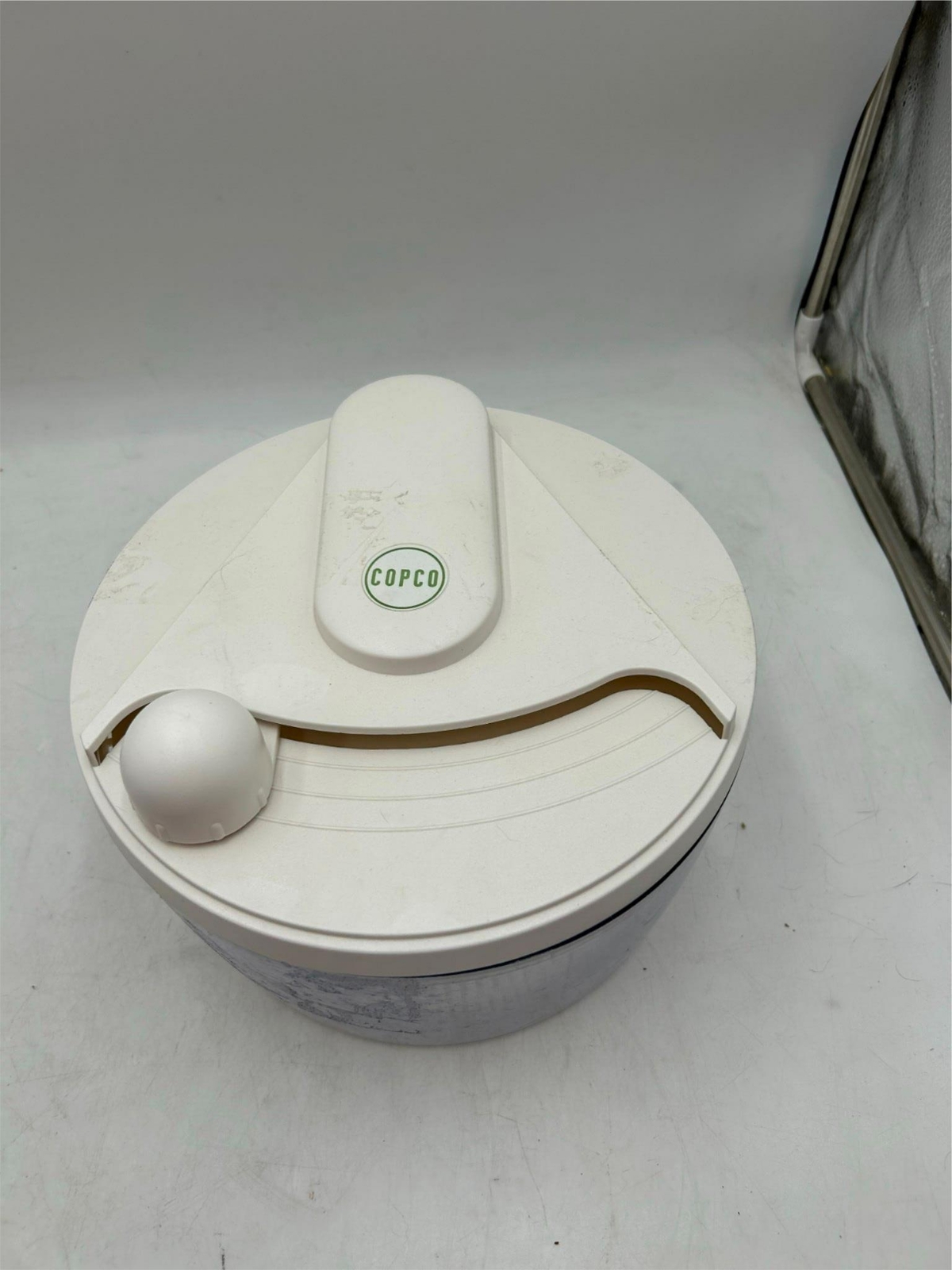 COPCO   SALAD SPINNER     CLEAR BASE   WHITE LID-image