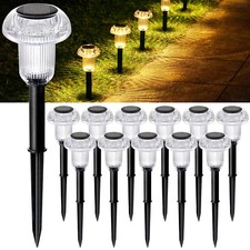 4/8/12X Solar Stake Lights LED Outdoor Garden Patio Pathway Lighting Waterproof 