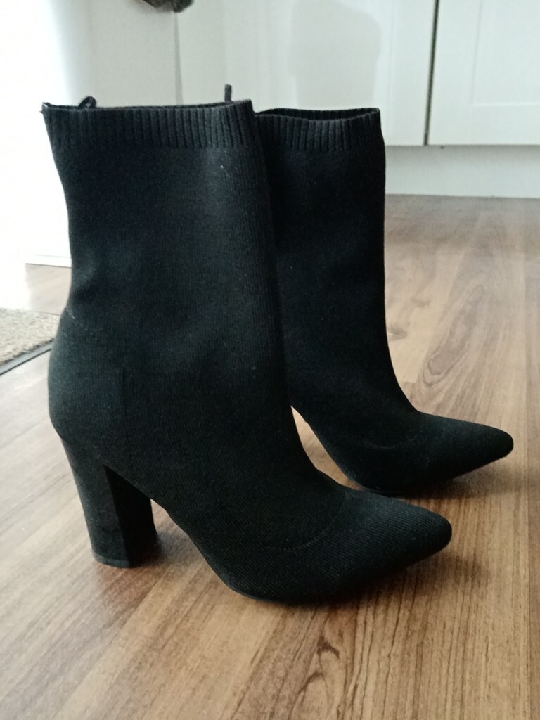 black sock boots size UK