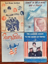 Vintage Sheet Music World War 2 Grouping Lot of 4