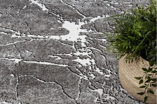 Modern Designer Elegant Rug MATEO structural marble concrete GREY Best Quality - Picture 7 of 11