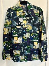Kennington Disney Mens L 1970's FANTASIA Print Long Sleeve Shirt - Excellent