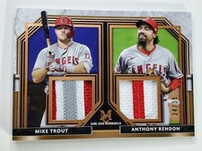Mike Trout Anthony Rendon 2021 Topps Museum Dual Jersey Patch Relic 24/35 Angels