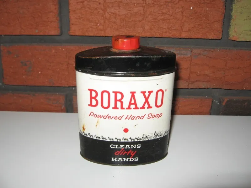 Boraxo Powdered Hand Soap Tin Cleans Dirty Hands 5 Height