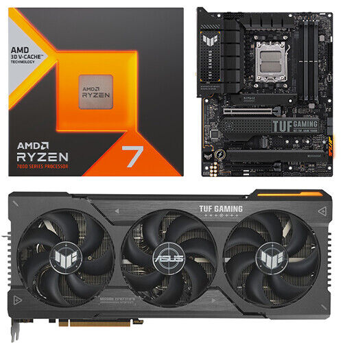 AMD Ryzen 7 7800X3D Gaming Processor + TUF GAMING X670E-PLUS AMD Ryzen 7 7800X3D Gaming Processor + TUF GAMING X670E-PLUS
