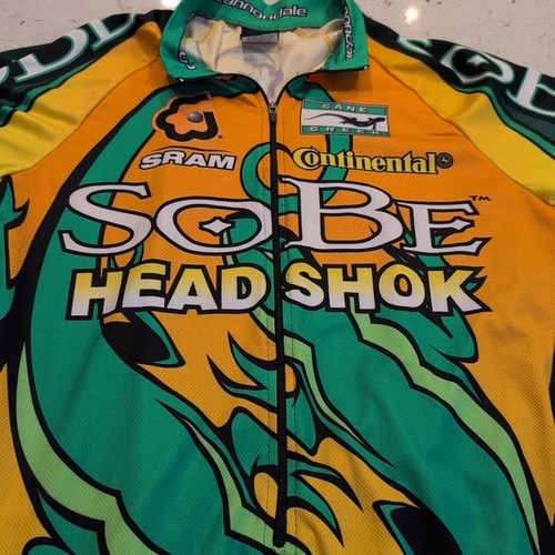 VTG Cannondale Jersey Men M Sobe HeadShok Bike 3/4 Zip Cane Creek USA Shirt 9840 - Picture 5 of 15