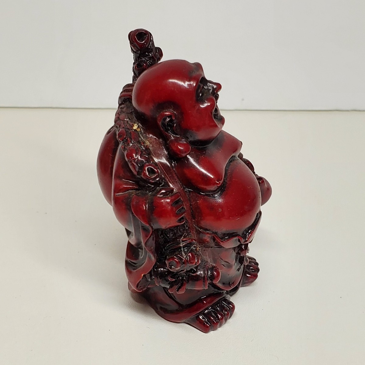 Vintage Buddha Happiness Good Luck Statue 3