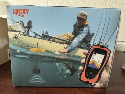 LUCKY Portable Sonar Fish Finder Attractive Lamp 45M Depth Detector Echo Sounder