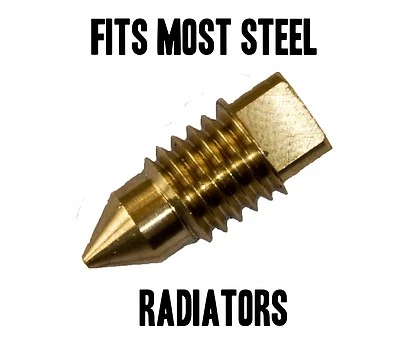 RADIATOR PARTS Heizkörper MESSING ENTLÜFTUNGSSCHRAUBE LUFT / VENTILENTLÜFTUNG - TYP 3 - PASST ZU DEN MEISTEN STAHLHEIZKÖRPERN