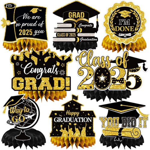 8 PCS Graduation Centerpieces for Tables 2025, Graduation Party Decorations Cong - Picture 11 of 12