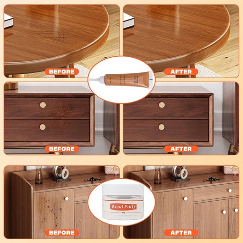 12 Colors Wood Repair Kit Fillers Putty Furniture Repair Scratches Stains - Picture 4 of 8