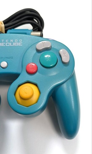 GC Controller Emerald Blue Gamecube Nintendo Game Cube Tested Used - Picture 3 of 6