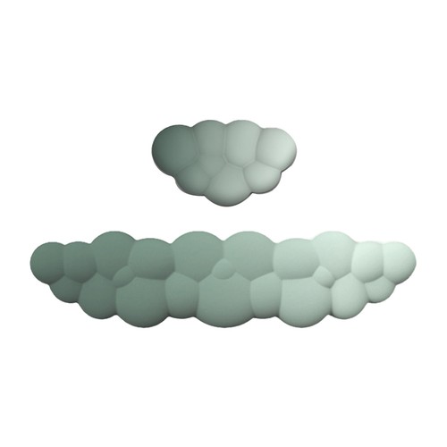 2pcs Cloud Wrist Support Cushion Anti-Slip Memory Foam Office Keyboard Mouse Pad - Picture 19 of 20
