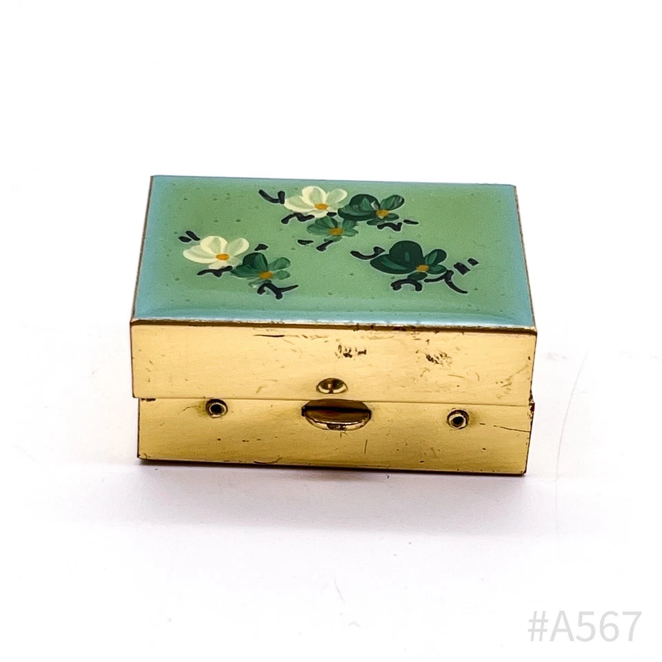 Vintage Pillendose mit Email-Lack Kunsthandwerk Cyrkomail Made in Germany - Bild 4 von 4