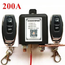 Car SUV Battery Cut-off Disconnect Master Kill Switch w/2 Wireless Remote 12V