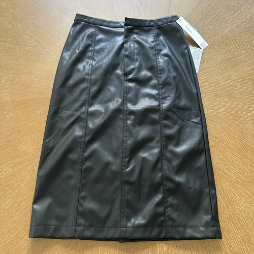 Sexy NorstromFaux Leather Pencil Skirt NSR Luxury Brand Ladies Size Medium NWT