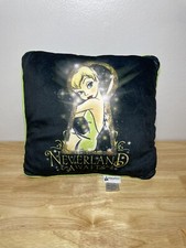 Tinkerbell Neverland Awaits Disney Parks 13in x 12in Vintage Plush Pillow 