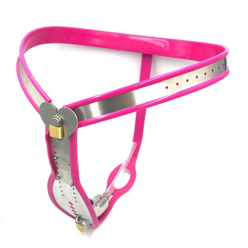 Male Chastity Belt Lock Panties Cage with tube Detachable Plug Thigh Cuffs - Picture 9 of 37