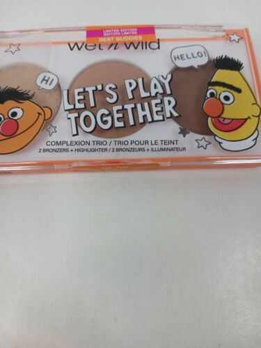 Wet n Wild SESAME STREET Highlighter LET'S PLAY TOGETHER Blush BEST BUDDIES Trio - Picture 2 of 3