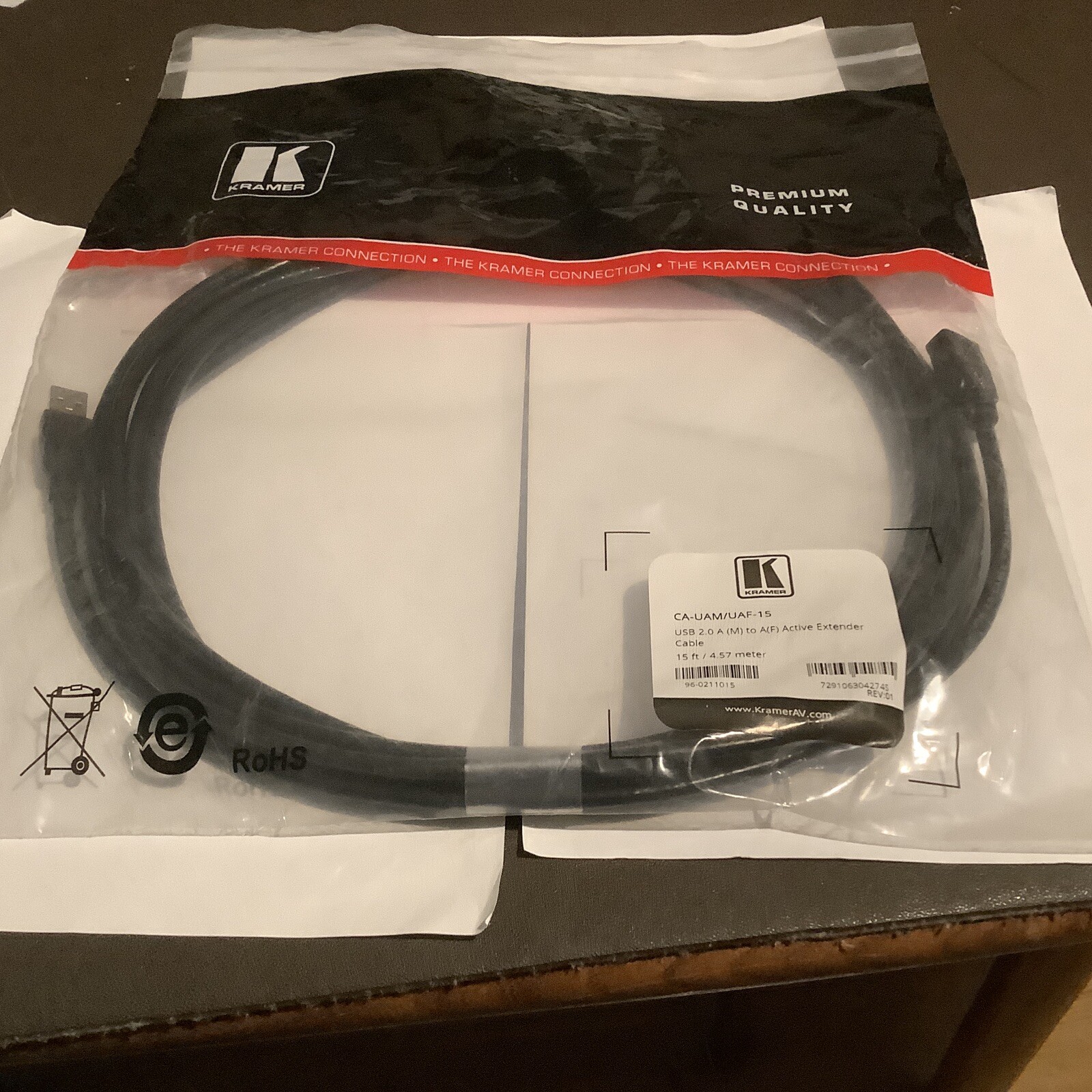 Kramer CAUAM/UAF15 Kramer 15ft Or 4.5M USB Lead Active Extender Cable