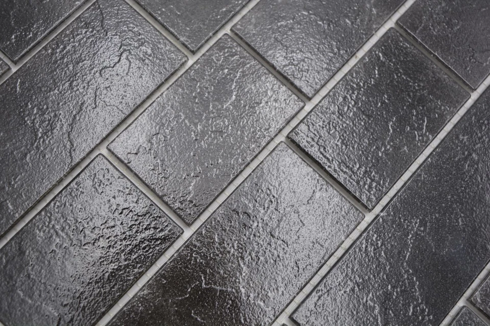 Pâte de Verre Noir Mauerverbund Maueroptik Küchenwand 68-0349L _F - Photo 3/4