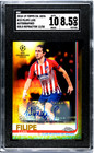 Filipe Luis 2018-19 Topps Chrome UEFA Auto Gold Refractor /50 SGC 8.5