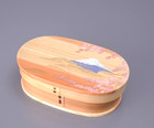 Japanese Bento Box Lunch Container Wooden MageWappa Mt.Fuji and Sakura Japan New
