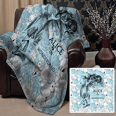 Couverture Polaire Alice Au Pays Des Merveilles - 150x150 Cm - We're All Mad Here