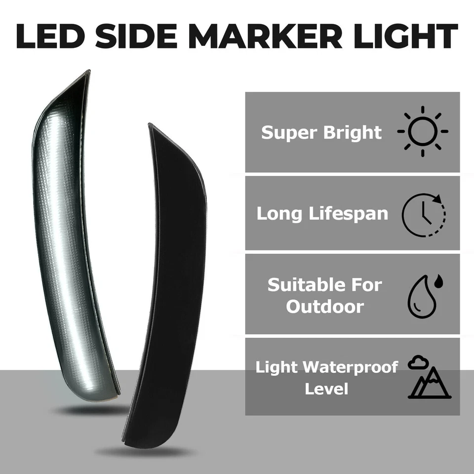 Luces LED marcadoras laterales para parachoques de humo para Dodge Charger R/T SXT SRT 4X para 15-22 23 Foto 2 de 4