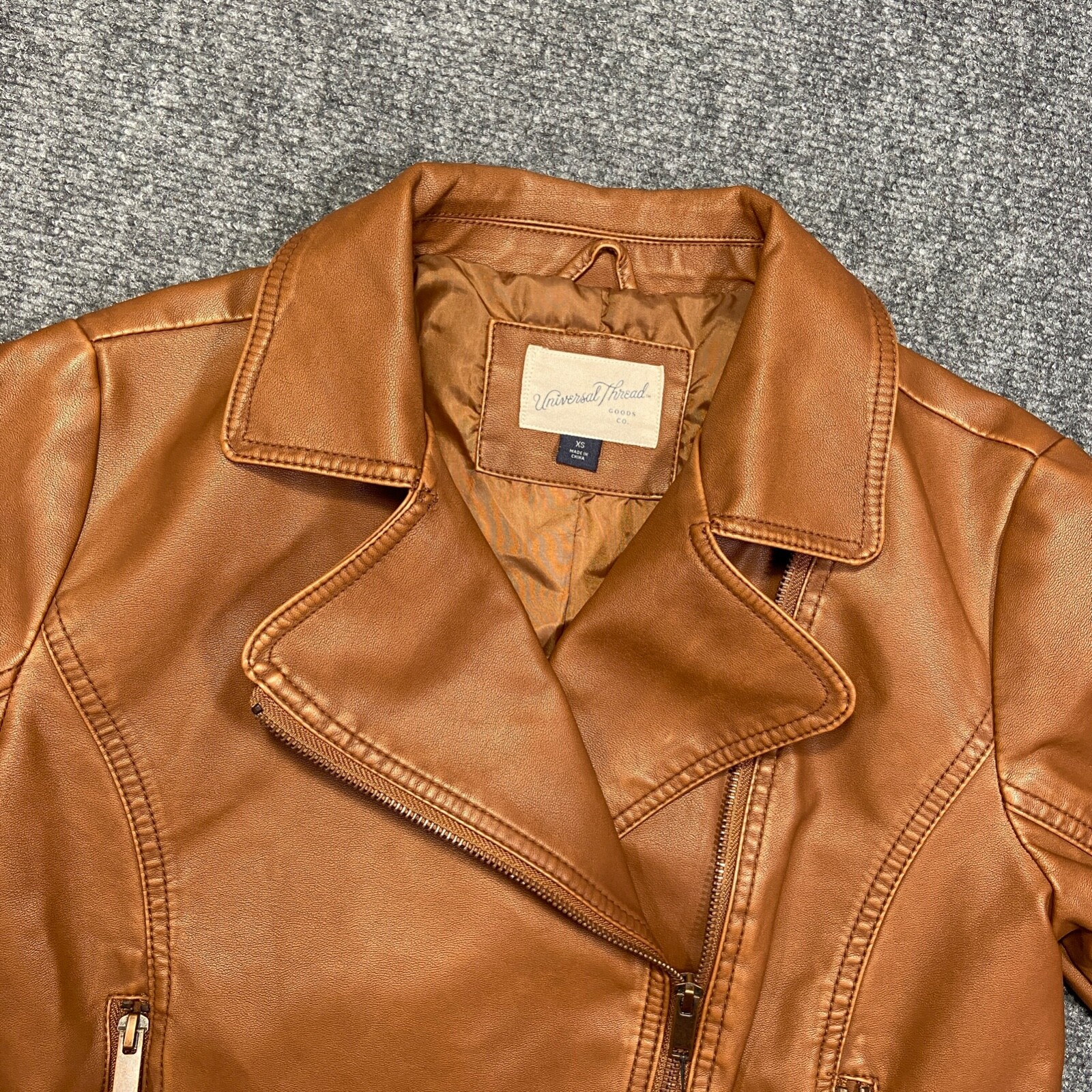 Universal Thread Jacket Womens Extra Small Brown … - image 10