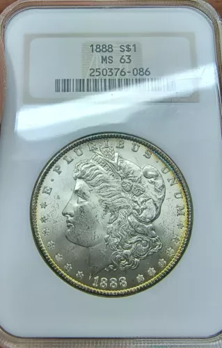 1888 Morgan Dollar (Vam-36)*Very Near Date*Doubled Ear*NGC MS-63